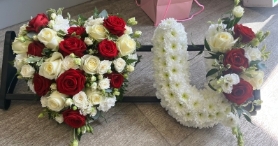 White Rose and red love you Tribute
